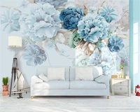 beibehang custom photo wallpaper hand painted peony flower wall covering mural for living room bedroom background 3d wallpaper