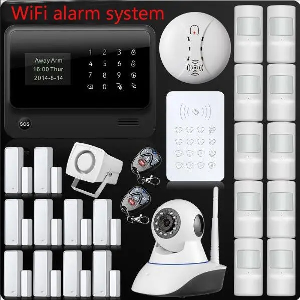 Беспроводной Wi Fi GSM GPRS SMS домашняя система охранной сигнализации мобильный