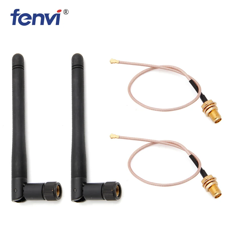 2,4 GHz 2dBi wifi антенна с RP SMA штекерным разъемом+ RF IPX/u. fl RP-SMA Соединительный кабель для мини PCI PCI-E беспроводной карты