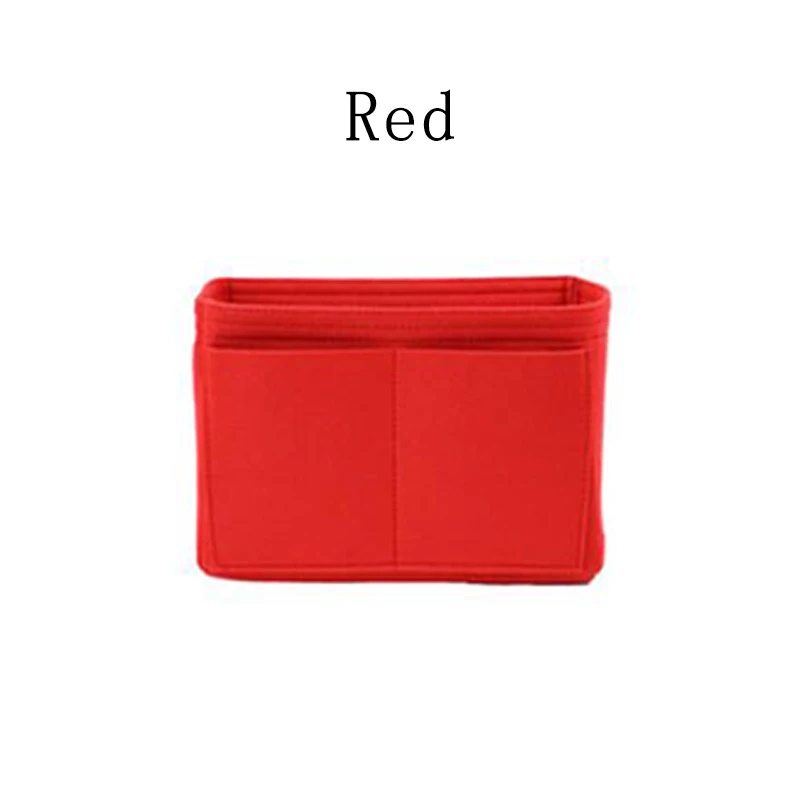 Red Новинка, органайзер для макияжа, войлочная сумка-вкладыш для сумки, дорожный Внутренний кошелек, портативная косметичка, органайзер, подходящие чехлы - Color: Red