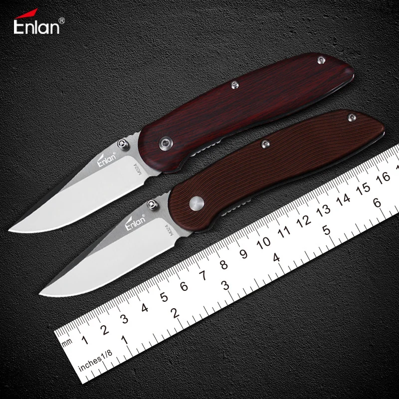 ENLAN M024 8Cr13Mov лезвие с деревянной ручкой складной нож Походный мини EDC Выживание