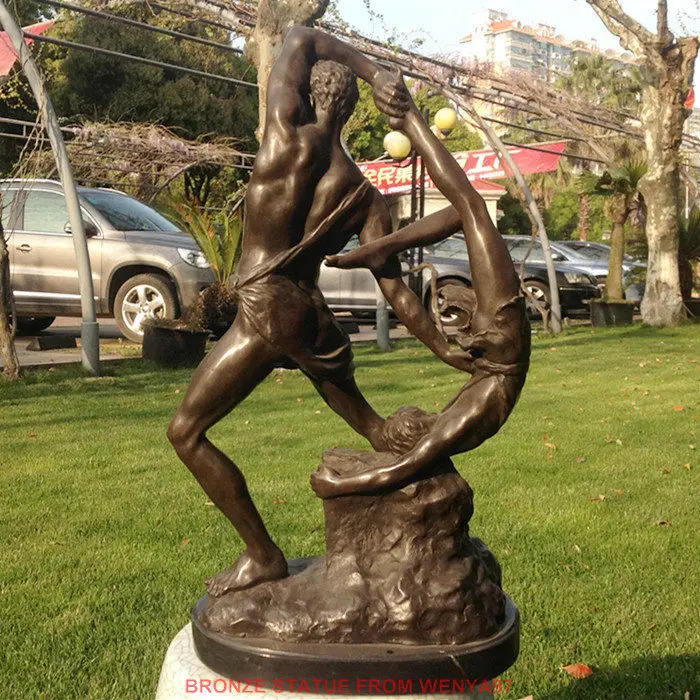Бронзовая скульптура арт деко для двух мужчин|statue wood|deco moldstatue figure |
