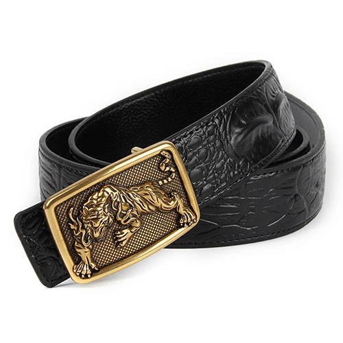 Aburo новые джинсы riem ковбой Классический Крокодил stijlvolle riemen mannen glad gesp taille riem джинсы - Цвет: 18
