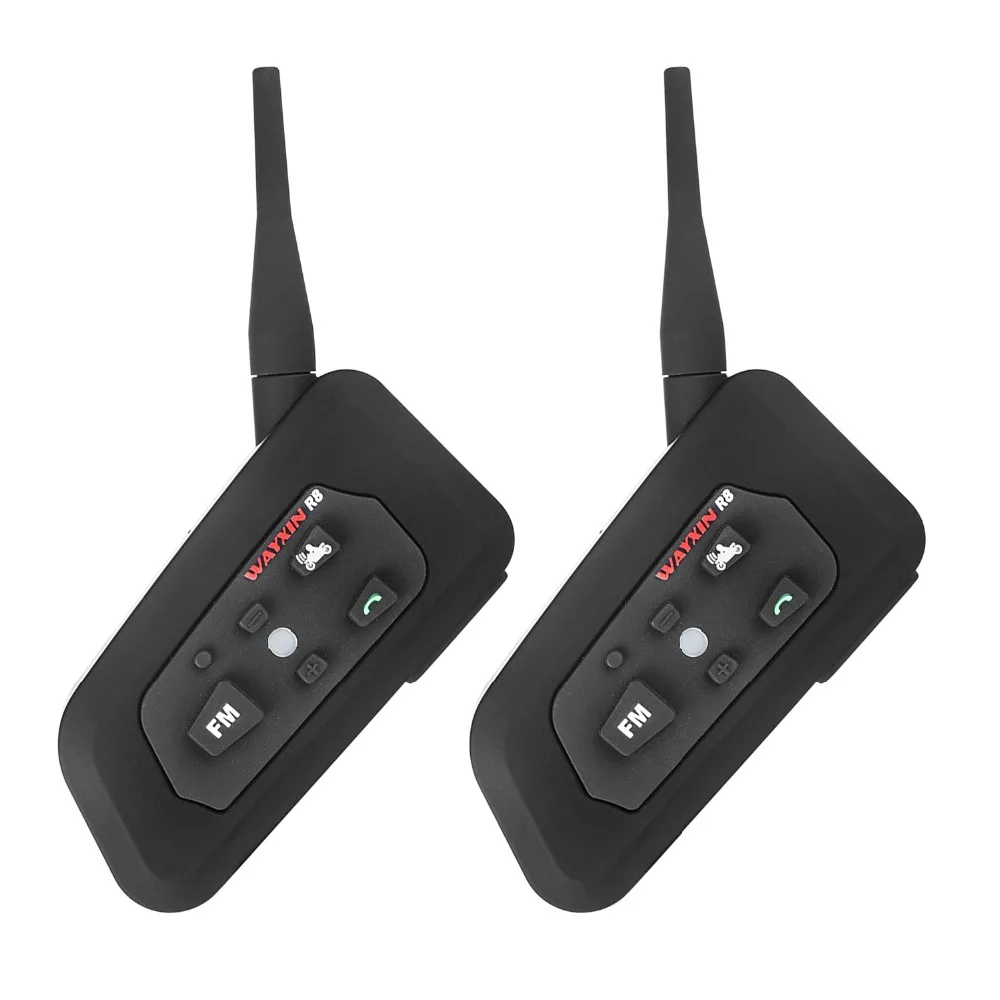 2 шт. 1200 м Bluetooth Интерком мотоциклетный шлем гарнитуры интерком для 6 всадников BT