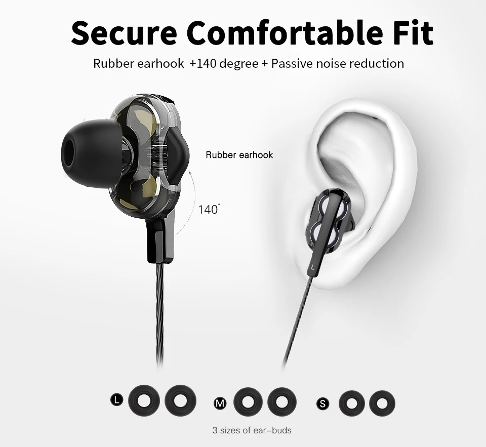 Langsdom номер LD4 Bluetooth наушники двойной драйвер Динамик наушник Беспроводной наушников краниометрическая точка центра отверстия слухового прохода Наушники с микрофоном fone де ouvido