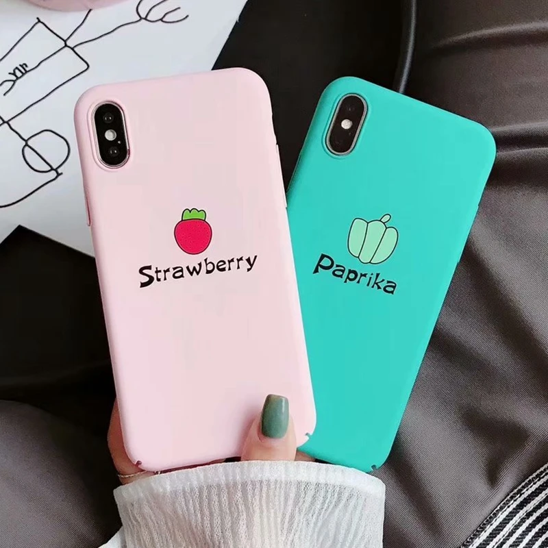 Чехол для iPhone 7 7Plus с рисунком клубники лимона чехол телефона Funda iPhone7 X 10 6 6S 8 Plus