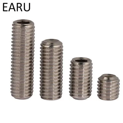 

304 Stainless Steel Set Screws Bolt Machine Meters Inner Hexagon Hex Socket Cup Head Headless Top Wire M8*6/8/10/12-50mm