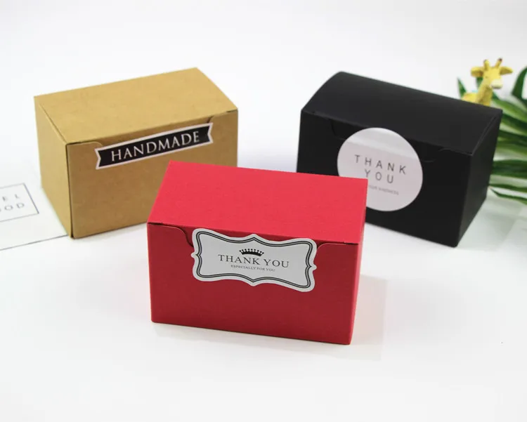 20 шт./лот черная Свадебная подарочная коробка длинная крафт бумага упаковочная