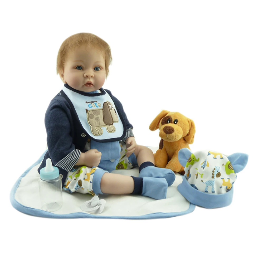 Мягкий силиконовый реалистичный Реборн 55 см 22 дюйма|reborn baby doll|reborn baby55 cm |