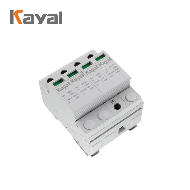 Подлинная Kayal SPD 24v 40ka 80Ka 100Ka Защита от перенапряжения AC 275v 3p + n устройство защиты