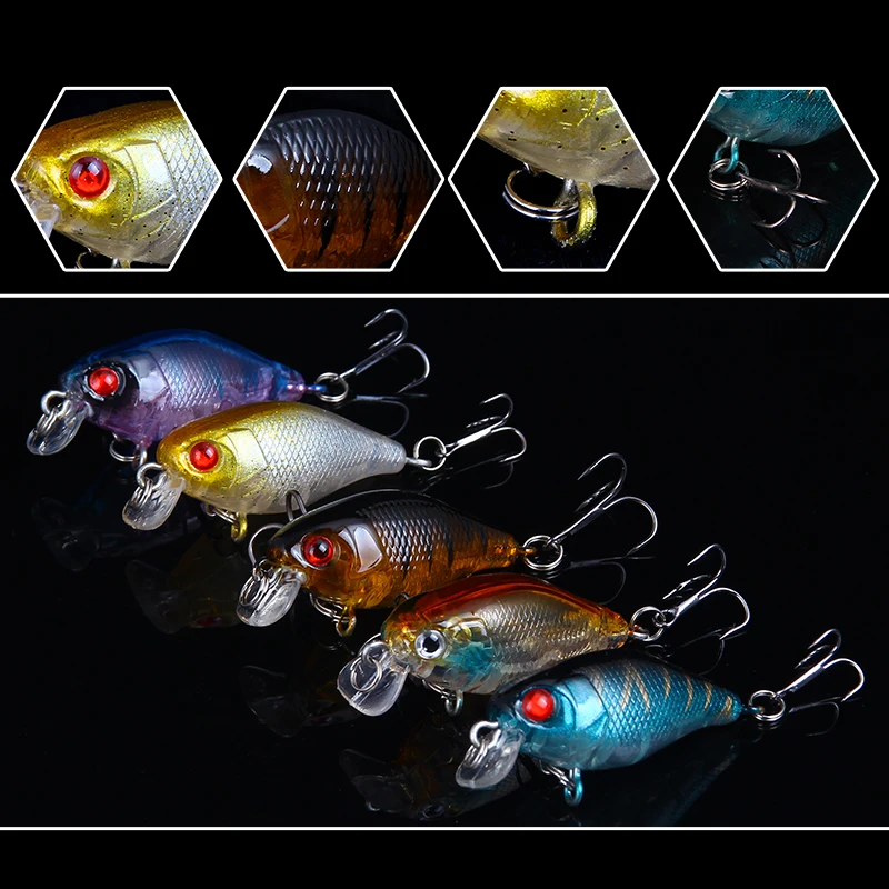 Блесна seapesca искусственные рыболовные приманки воблер Crankbait 4 2 г см тройные Крючки