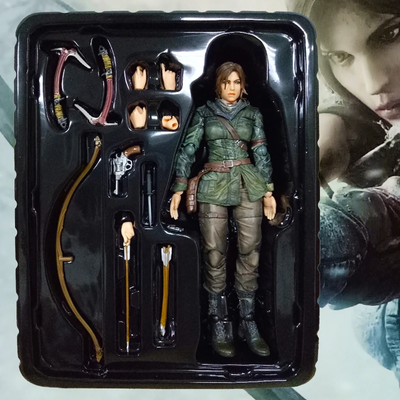 Экшн фигурка Tomb Raider Lara Croft Play Arts Kai Movie Rise of The PLAY ARTS Toys Game PA12|tomb raider action figure|play arts kaiaction