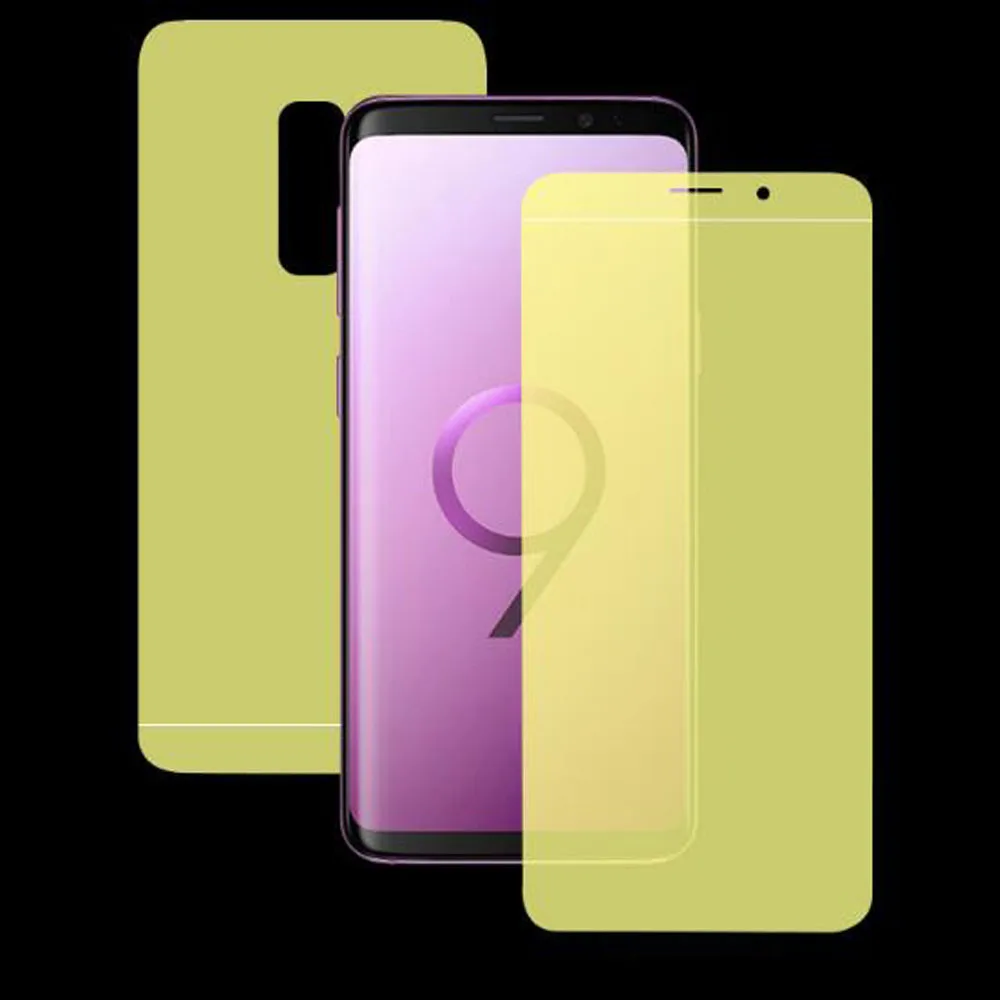 Гидрогелевая пленка для samsung Note 8, 9, A8, S9, S8, S10 plus, S7 edge, S10E, полное покрытие, передняя+ задняя защитная пленка, самовосhealing вающаяся нано-пленка