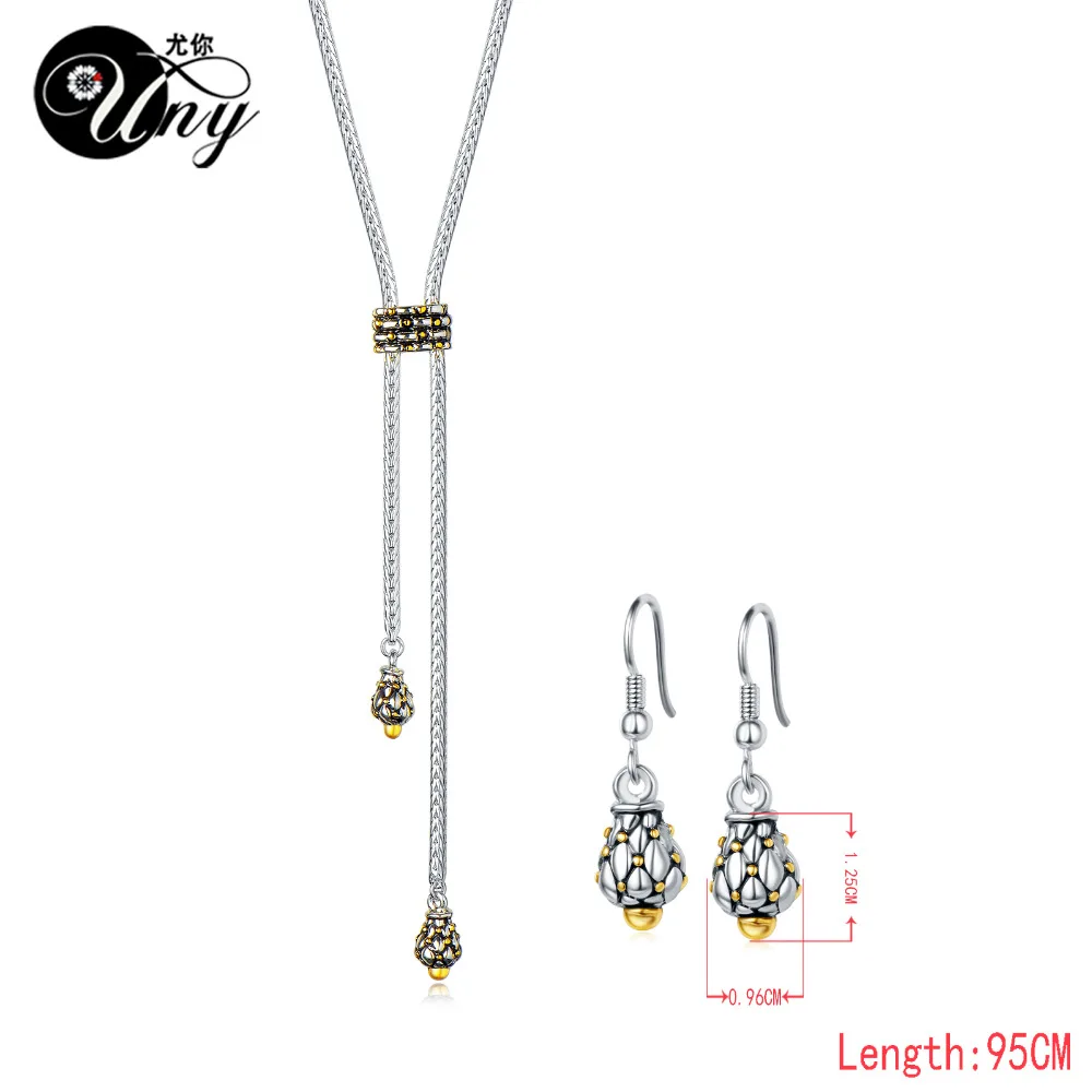 UNY Fashion Jewelries Sets Lagos 2 tone Plated Jewelry Set Unique Vintage Wedding Accessories women | Украшения и аксессуары