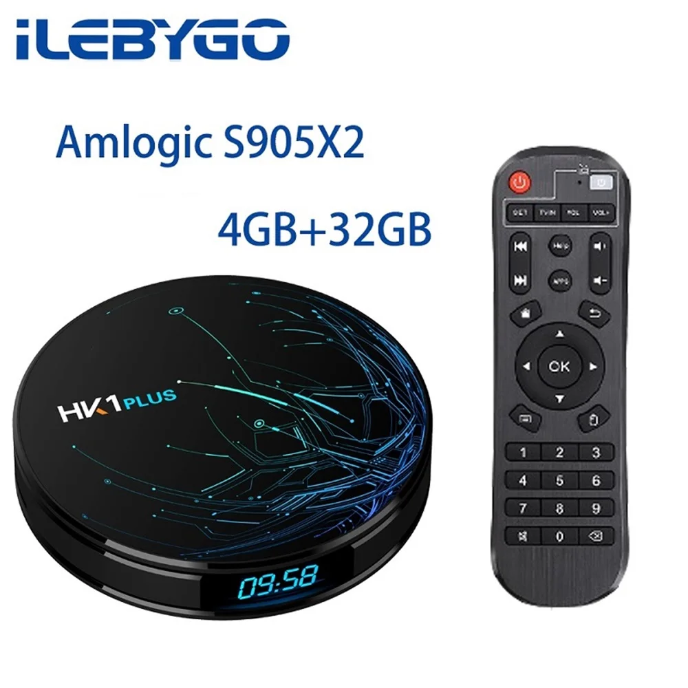 Умная ТВ приставка HK1 PLUS 4 Гб + 64 ГБ Android 8 1 четырехъядерный процессор Amlogic S905X2 Wi Fi