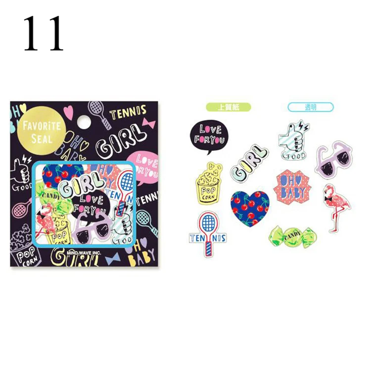 11 70 шт./лот DIY Симпатичные Kawaii Медведь Сова ПВХ декоративные наклейки мультфильм собака кошка липкая бумага для украшения студента - Цвет: 11