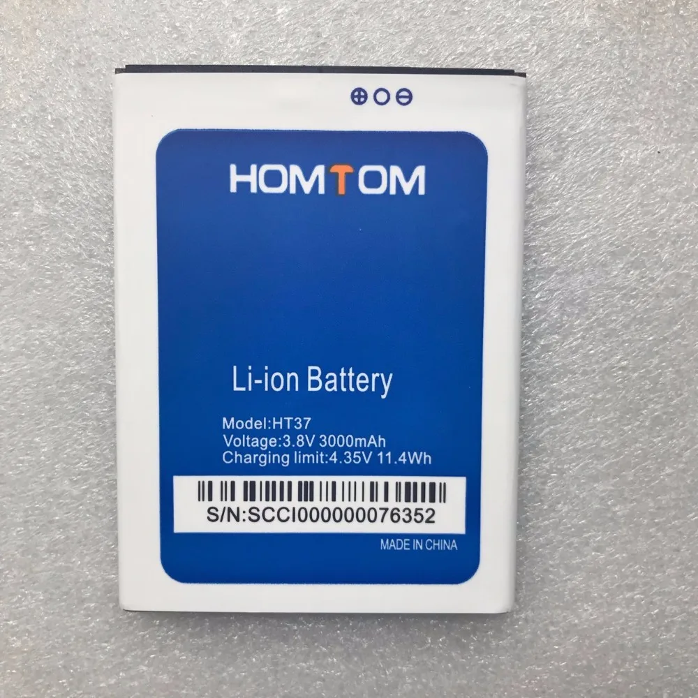 Новинка оригинал для HOMTOM HT37 Pro батарея большой емкости полная 3000 мА · ч запасная