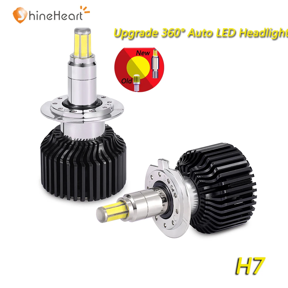 Turbo 360 3D 9005 HB3 9006 HB4 светодиодный H7 Автомобильный головной светильник s H1 H3 H8 H9 H11
