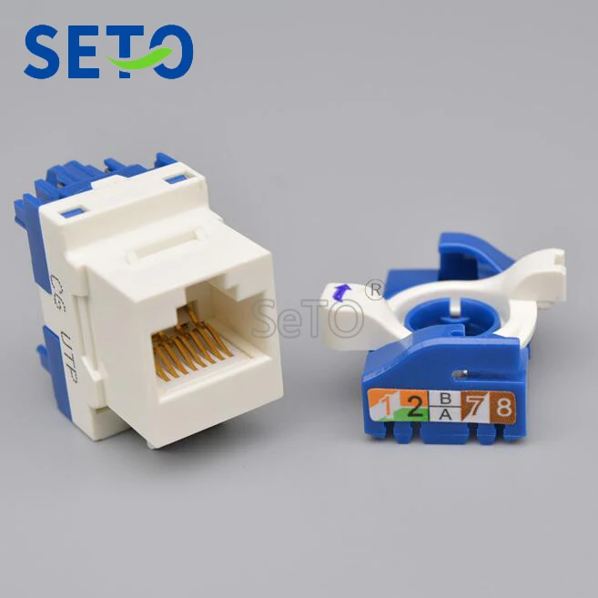 SeTo гигабитный поворотный RJ45 Cat6 сетевой модуль Lan разъем Keystone для розетки |