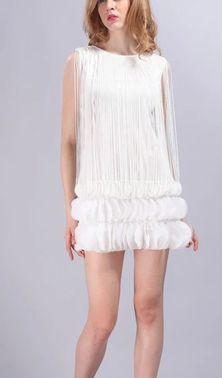 Латинское коктейльное платье с бахромой украшенное хиппи в стиле Fapper клубное