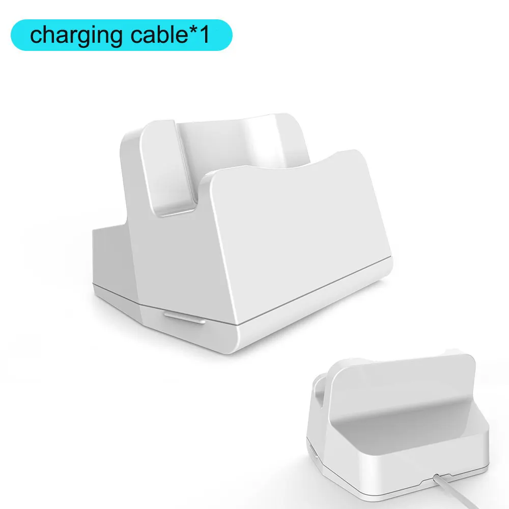 White-cable-1Pcs Для iPhone зарядная док-станция настольная Мобильная поддержка зарядное устройство для мобильного телефона Подставка для airpods настольная база - Цвет: White-cable-1Pcs