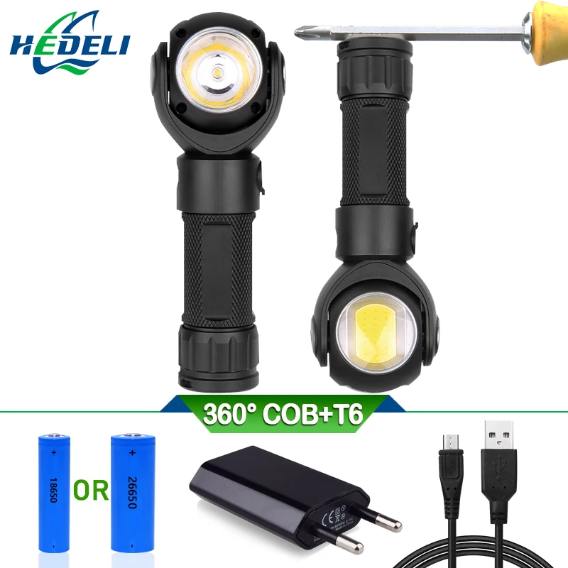 Ремешок магнит COB Plus cree xml t6 светодиодный фонарик перезаряжаемый