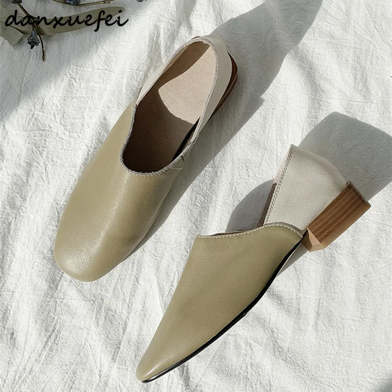 

Women's genuine leather slip-on ballet flats leisure soft eespadriles comfortable spring new female moccasins loafers shoes sale