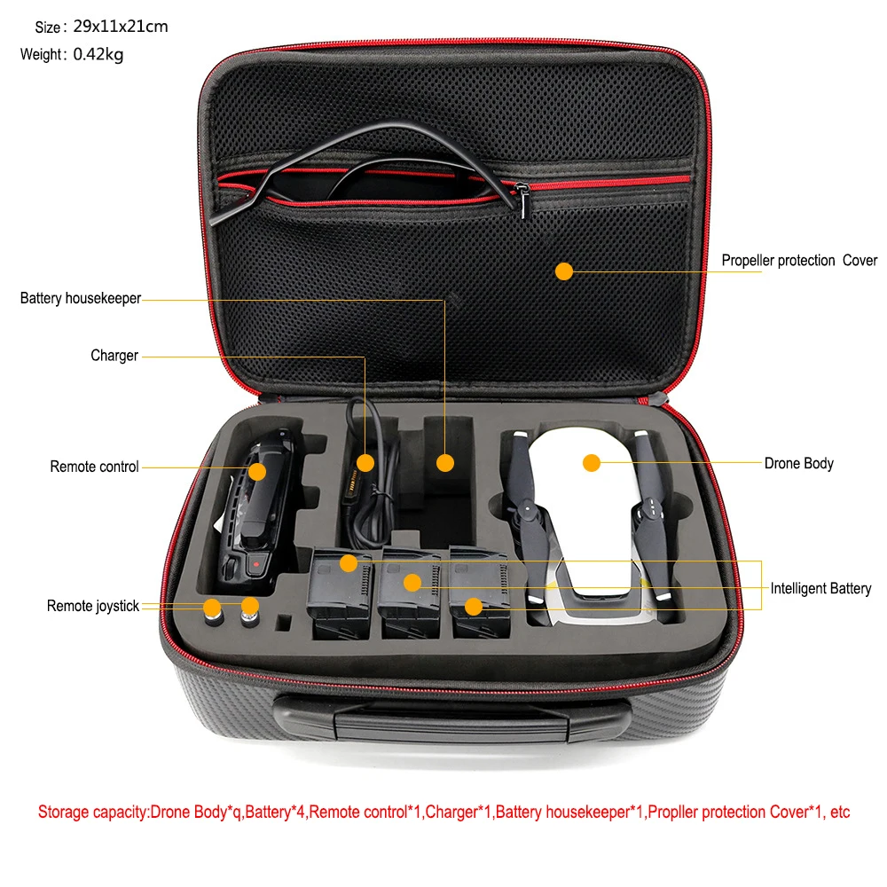 Сумка для аксессуаров дрона водонепроницаемая чехол хранения корпуса