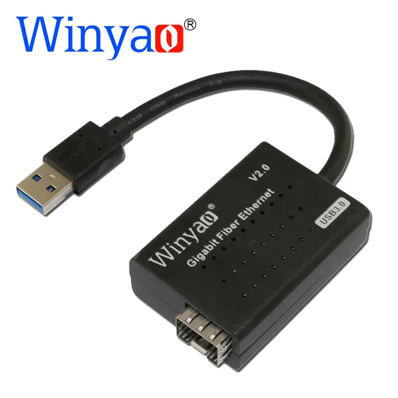 Сетевой адаптер Winyao USB1000F USB 3 0 Gigabit Fiber Ethernet SFP NIC 1000 Мбит/с SX/LX трансивер Realtek RTL8153