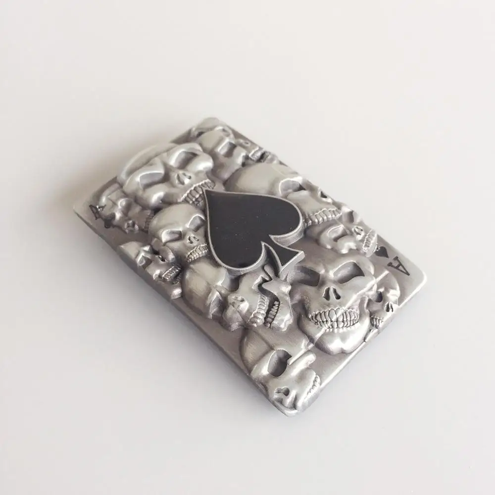 Розничная продажа тату черепа Ace Spade ремень пряжка BUCKLE CS040 Прямая поставка с