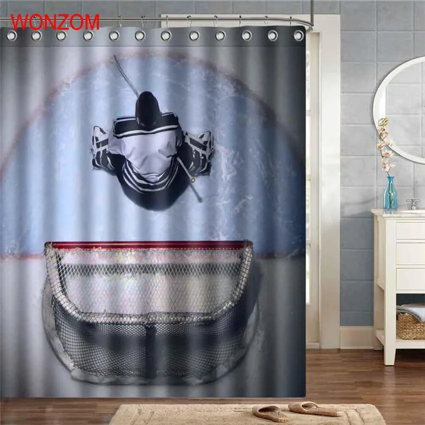 WONZOM Ball Games Висячие шторы с 12 крючками для декора ванной комнаты современный