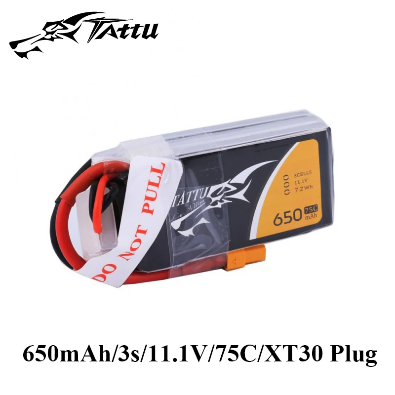 Ace Tattu Lipo Battery 11.1v 14.8v 650mAh 3s 4s 75C RC Battery with XT30 Plug Batteries for 150 Size FPV Drone Frame