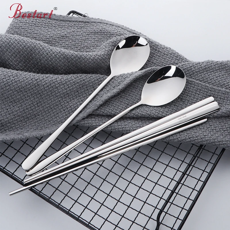 Набор палочек и ложек из нержавеющей стали 304 18/8|stainless steel chopsticks|steel chopsticks304 stainless