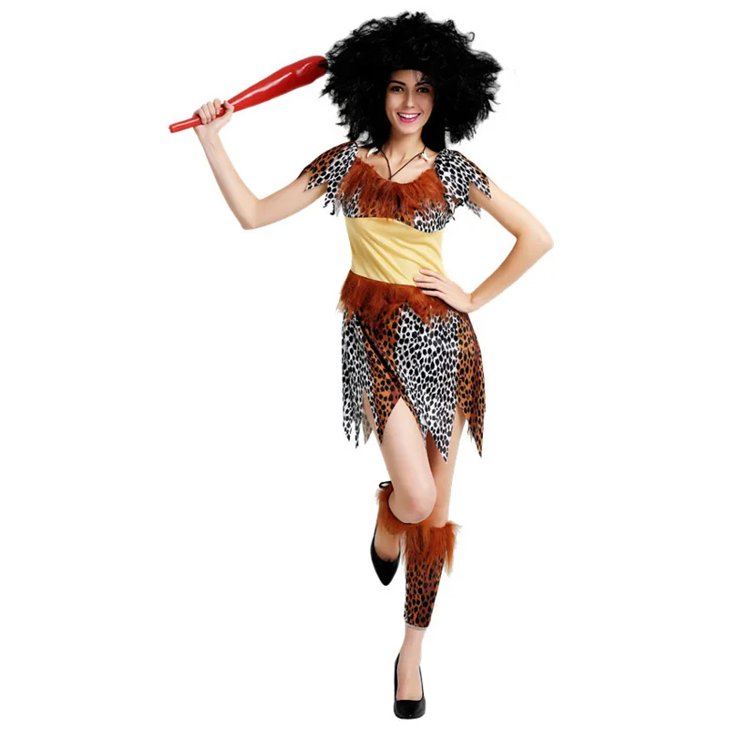 Пара индийский жителей дикий человек с леопардовым принтом Платье ожерелье