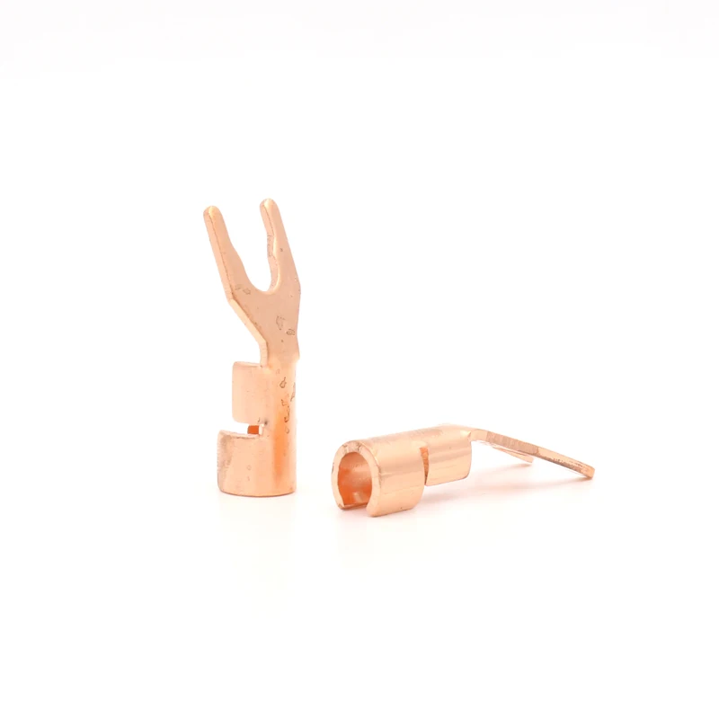 8pcs CMC Solid Copper Spade Plug Speaker Cable Wire Connector HiFi | Электроника