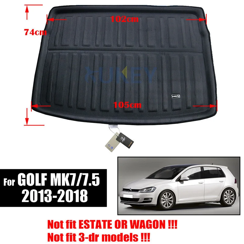 for Golf 7 XUKEY для VW Jetta Golf GTI 5 6 7 MK7 R R32 Rabbit Tiguan MK1 Touran T-roc TROC багажника коврик лоток - Название цвета: for Golf 7
