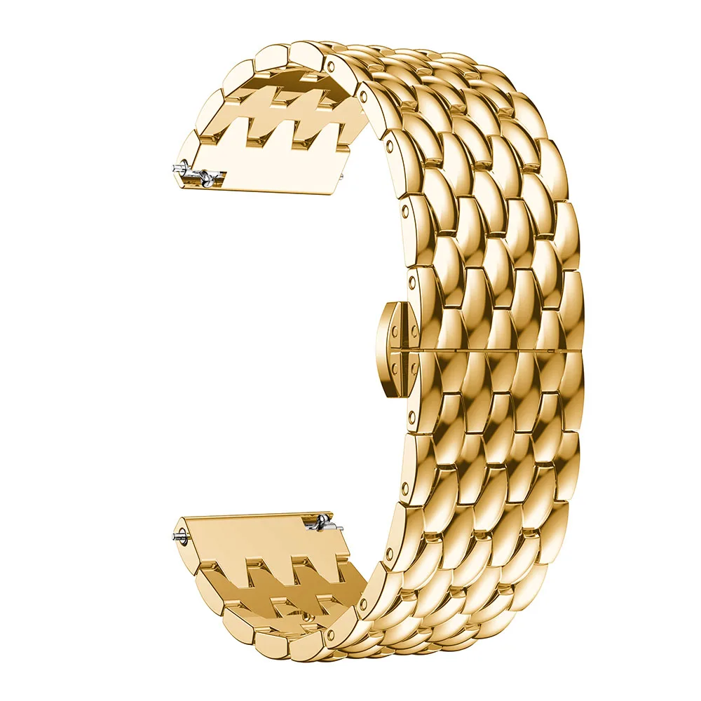 Gold Dragon Scale ремешок из нержавеющей стали для samsung Galaxy Watch, 46 мм, умные часы, металлический сплав, сменный Браслет, ремешок для часов - Цвет ремешка: Gold