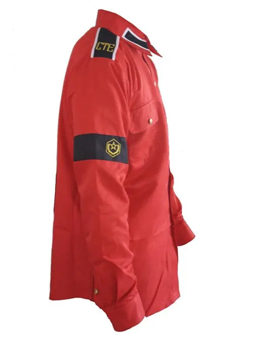 В памяти Майкл Джексон MJ человека в зеркале Вышивка стежок красный CTE рубашка