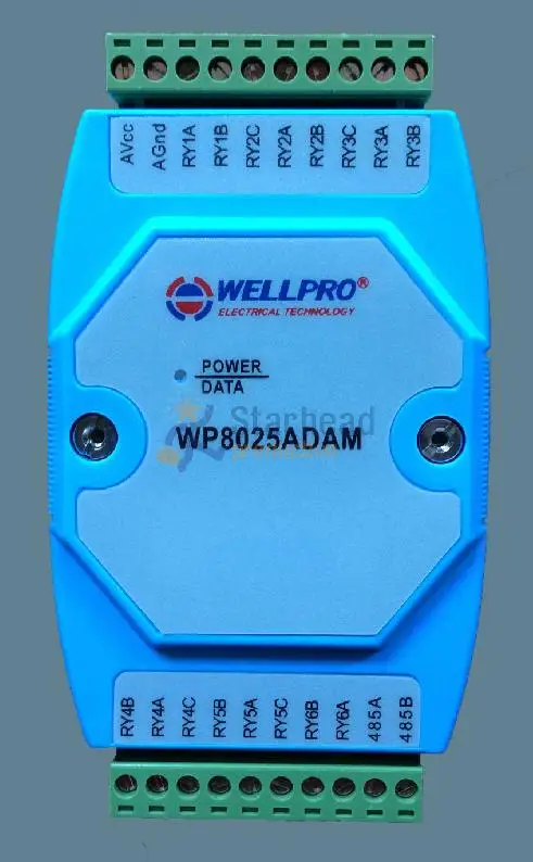 8-канальный телефон 8RO RS485 Modbus RTU удаленное сбор данных для PLC установка на DIN-рейку