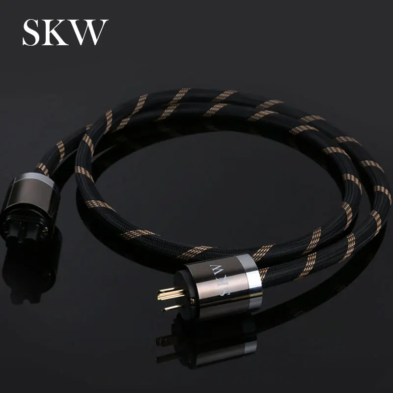 Кабель питания SKW HIFI с вилкой Стандарта США/ЕС кабель 6N OCC длиной 1 м 5 2 3 для фильтра