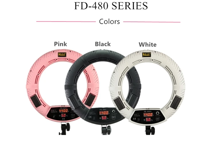 FD-480II Yidoblo черный светодиодный кольцевая лампа светильник Make up ing селфи кольцо