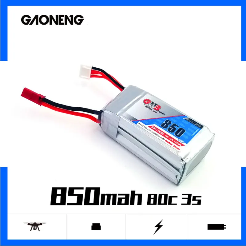 2PCS Gaoneng GNB 850mAh 3S 11.1V 80C/160C HV Lipo battery XT30 XT60 Plug for RC Airplane Helicopter Drone | Игрушки и хобби