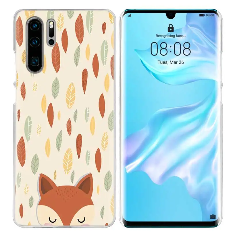 03 Чехол с милыми животными лиса чай для huawei P20 P30 P Smart Nova 4 3i P10 P9 P8 mate 10 20 lite Pro Mini жесткий чехол для телефона из ПК - Цвет: 03