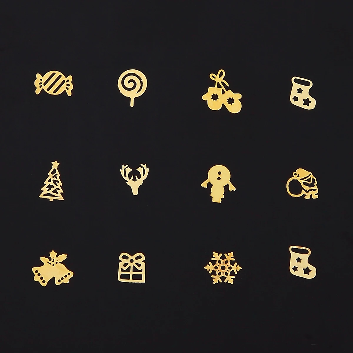 Monja дизайн ногтей Рождественская елка подарок конфеты ультра тонкий Снежинка 3D DIY