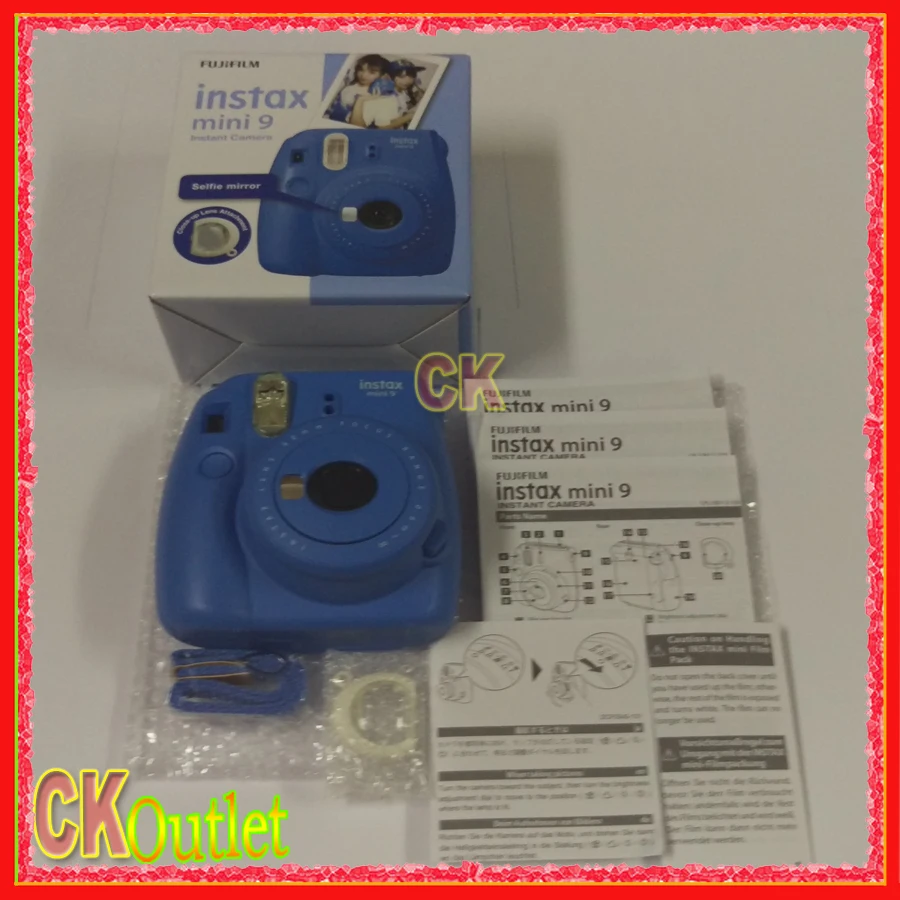 100% оригинал Fujifilm Instax Mini 9 Розовый фламинго + бесплатная крупным планом объектив