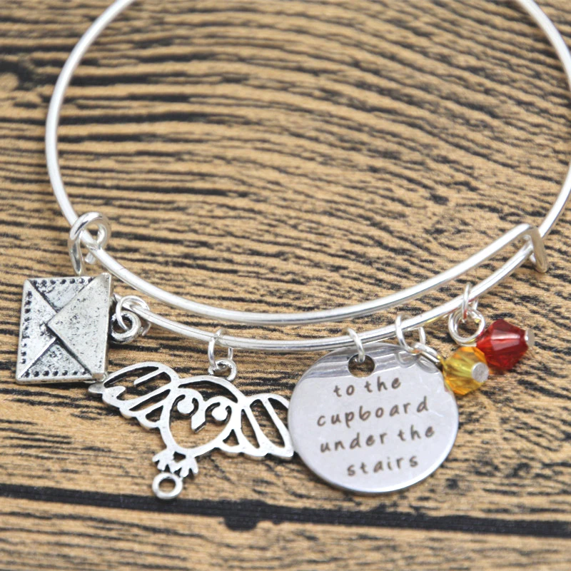 12pcs Wizarding School of Magic Bracelet To the cupboard under stairs Owl letter Wizard &amp Witch bangles crystals HP | Украшения и