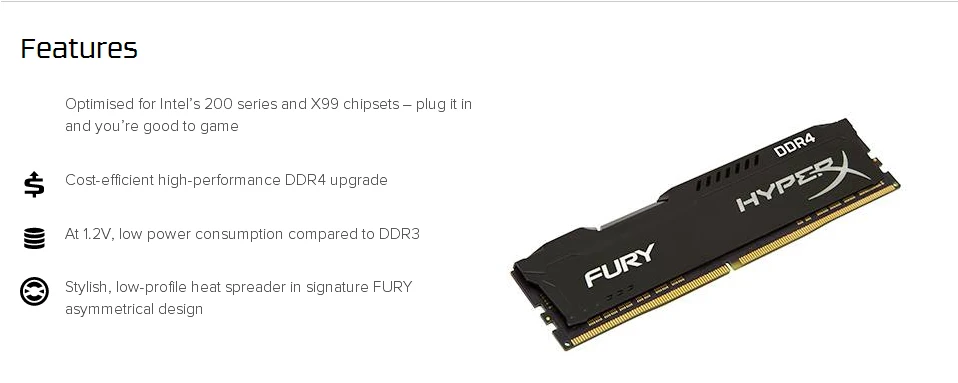 Оперативная память kingston HyperX DDR4, 4 ГБ, 8 ГБ, 2400 МГц, 16 ГБ = 2 шт. X 8 г, CL15, 1,2 в, 288pin, оперативная память для настольных ПК для игр