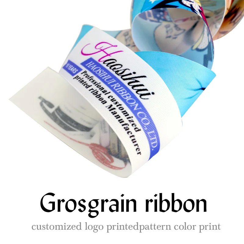 

HAOSIHUI Free Shipping New Arrival Custom Ribbons Tapes Designs Hair Accessories for Christmas 10yard/lot
