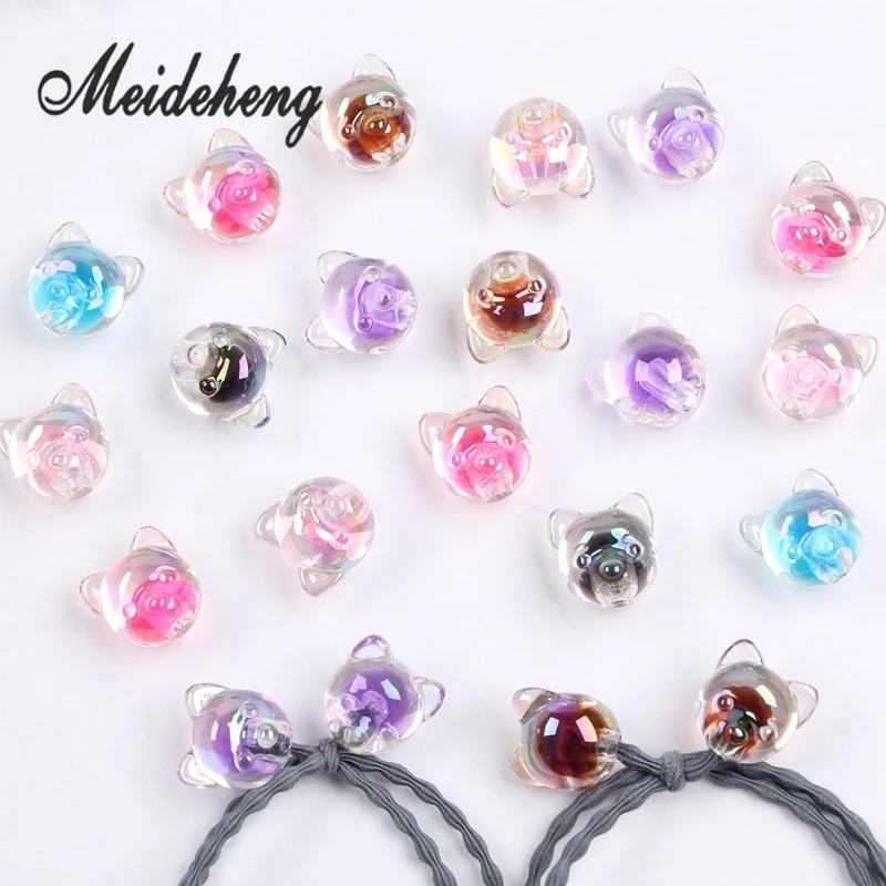 

Acrylic Transparent Colorful Dog Beads in Beads For Jewelry Making Big Hole Hair rope Home decoration Accessory