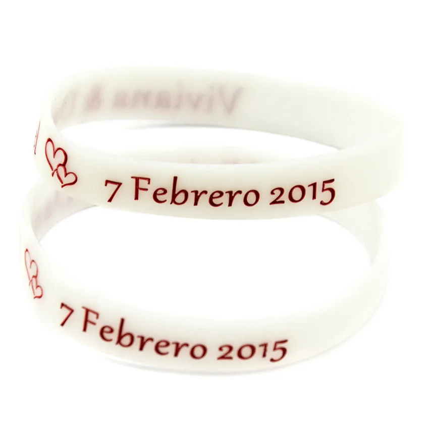 

OneBandaHouse Design Your Own Logo Silicone Wristband For Wedding Party
